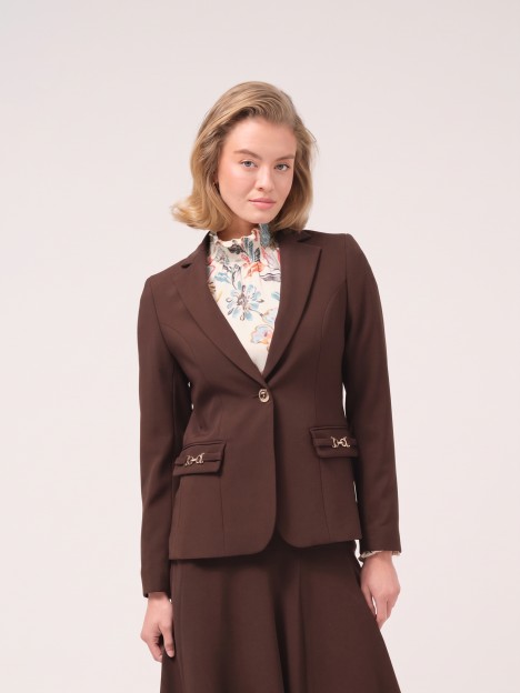 Blazer com aplicações nos bolsos Blazer com aplicações nos bolsos